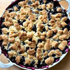 Easy Lemon Blueberry Crisp