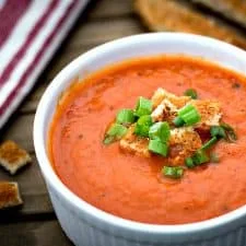 Vegan Roasted Bell Pepper Soup