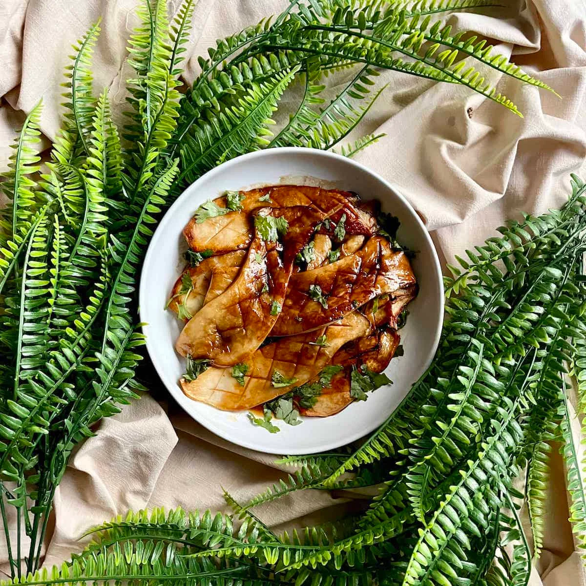 Quick Eryngii Mushrooms (3-ingredients)