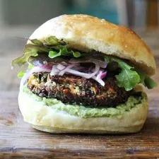 Sweet Potato and Mushroom Veggie Burger