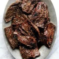 Simple Grilled Hanger Steak with Worcestershire, Garlic, and Thyme