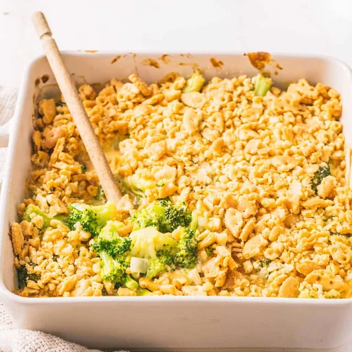 Cazuela de brócoli y queso sin gluten