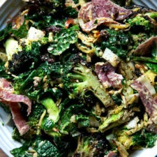 Charred Broccoli Chopped Salad with Spicy Cashew Dressing