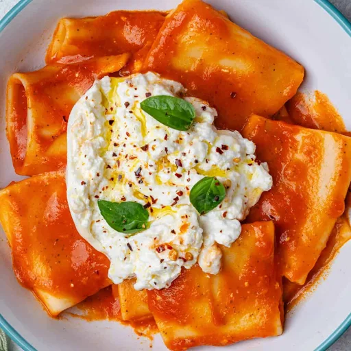 Pasta con burrata (cena de 30 minutos para impresionar)