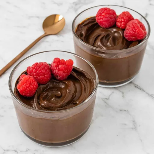 Mousse de chocolate y aguacate