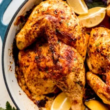Receta de medio pollo asado (pollo partido)