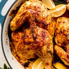 Receta de medio pollo asado (pollo partido)