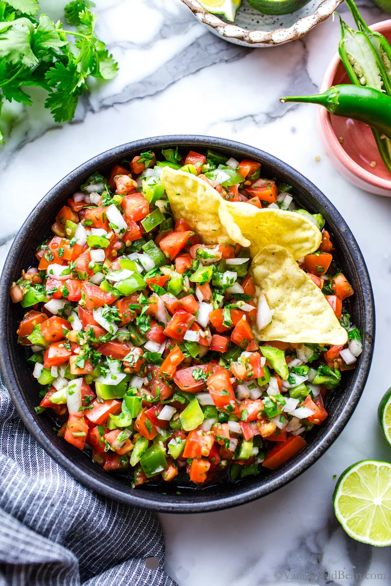 Pico de gallo fresco: condimento o salsa