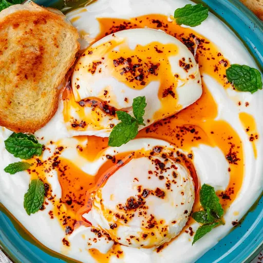 Çılbır - Huevos turcos (Listos en 15 minutos con 6 ingredientes)