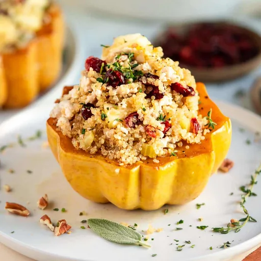 Ground Turkey Stuffed Acorn Squash