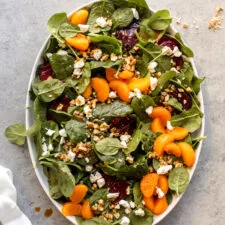 Ensalada de espinacas con mandarina