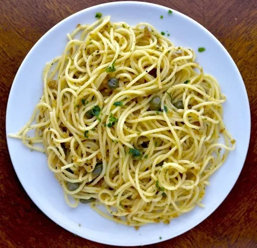 Pasta with Capers, Garlic and Toasted Breadcrumbs