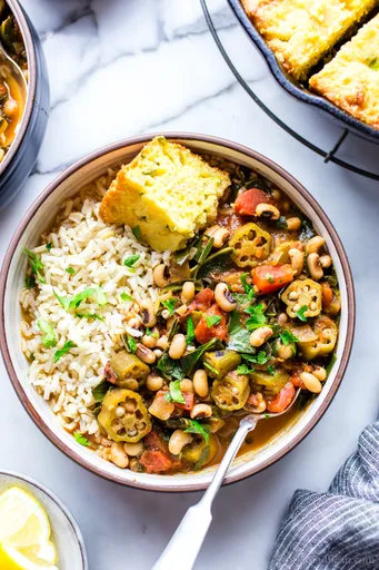 Guiso de Frijoles Carita y Berzas con Harissa