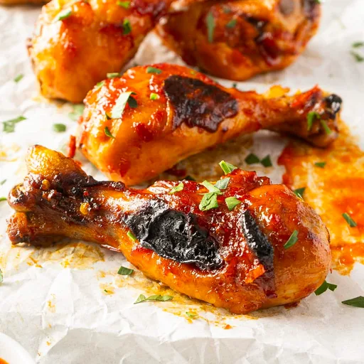 Muslos de pollo a la miel y harissa