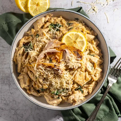 Creamy Lemon Chicken Orzo Pasta (One-Pot Recipe)