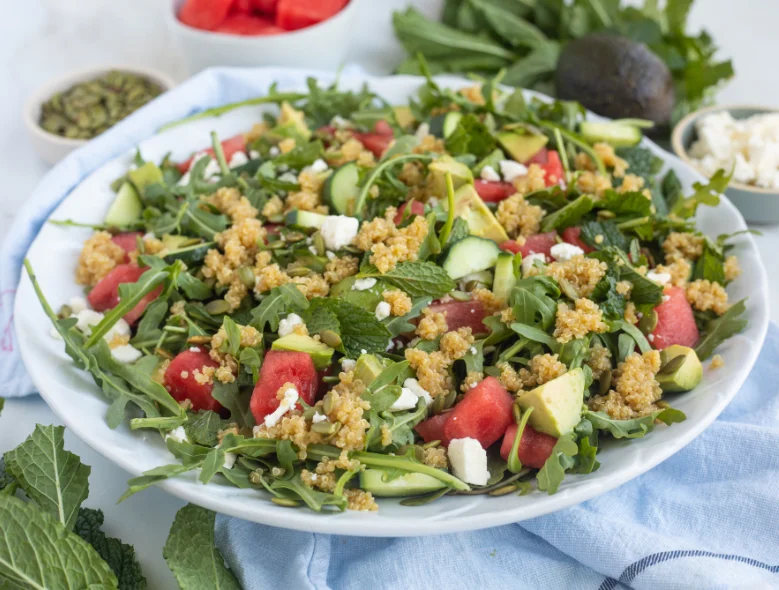 Ensalada de quínoa y sandía