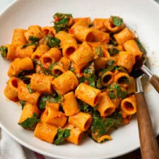 Tomato and Harissa Pasta with Kale