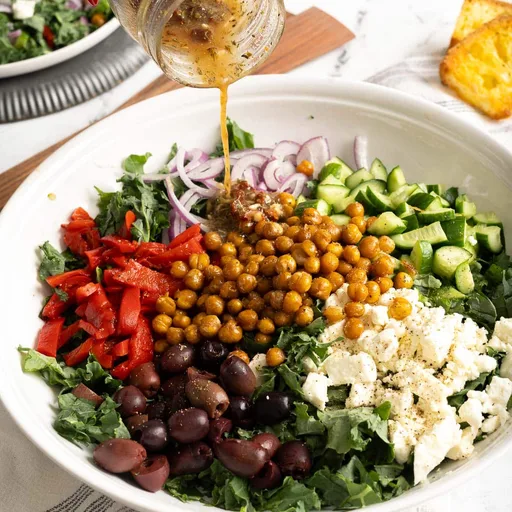 Mediterranean Kale and Chickpea Salad