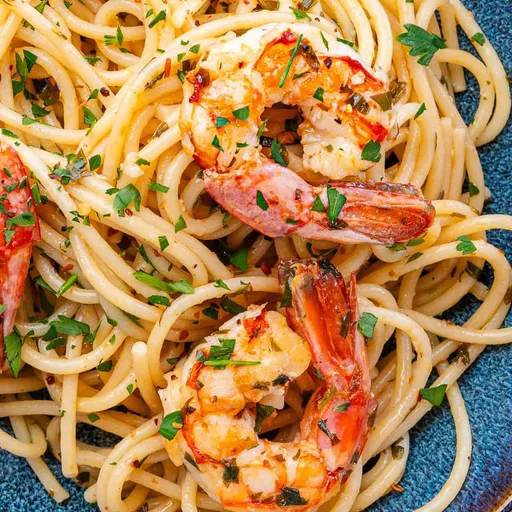 Pasta con Gambas