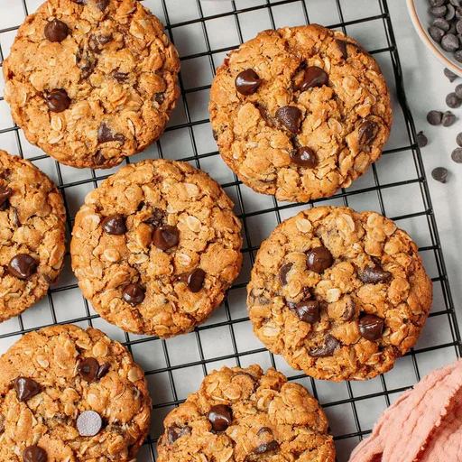 Chewy Vegan Oatmeal Chocolate Chip Cookies