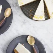 Tarta de queso sin horno de limón y lima