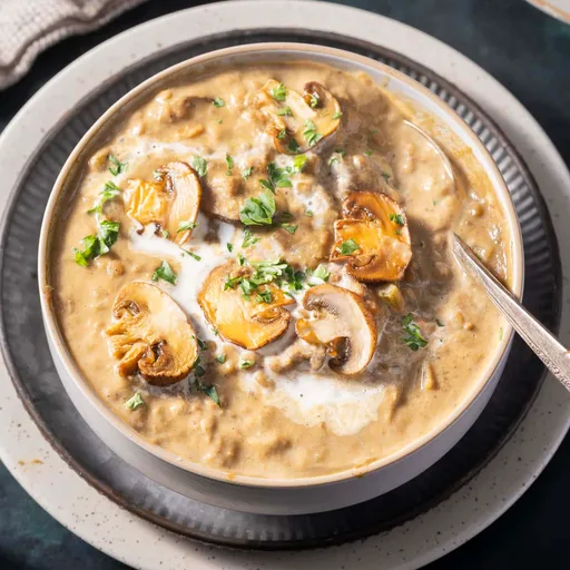 Mushroom Lentil Soup