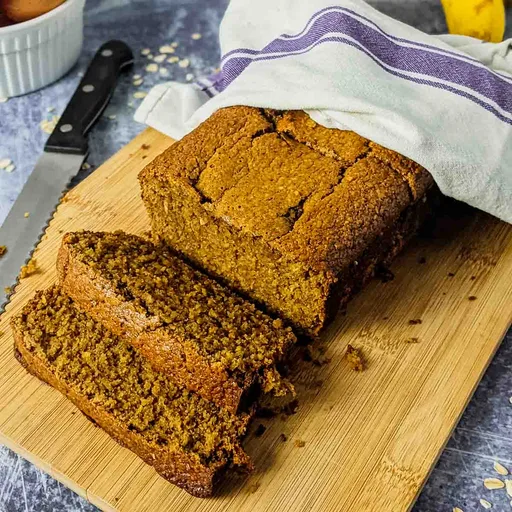 Pan de Plátano con Harina de Avena (Método de Licuadora)