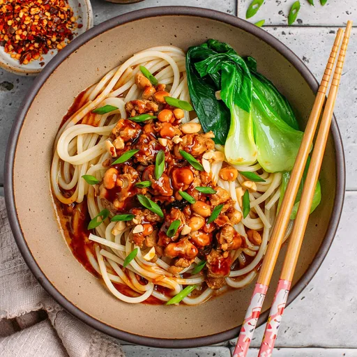 Dan Dan Noodles with Tempeh Scramble