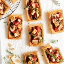 Halloumi Tarts with Homemade Puff Pastry