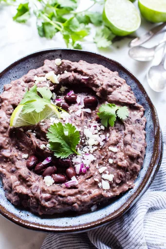 Vegetarian Refried Black Beans