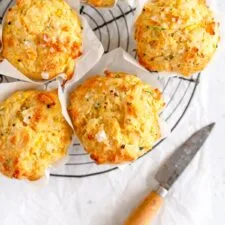30 Minute Cheesy Zucchini Muffins
