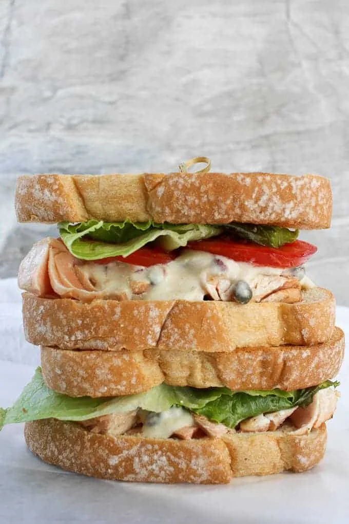 Salmon Sandwich with Dijon Sauce