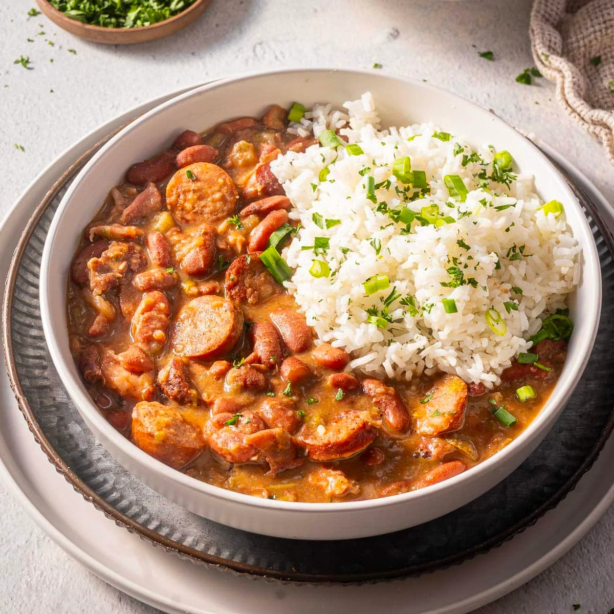 Cajun Red Beans and Rice with Sausage