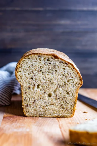 Soft Multigrain Sourdough Sandwich Bread