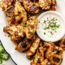 Cajun-Spiced Grilled Chicken Wings with Jalapeño Ranch