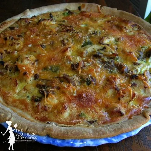 Quiche de pollo y brócoli