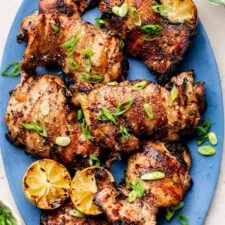 Easy Grilled Jerk Chicken Thighs (With or Without Grill!)