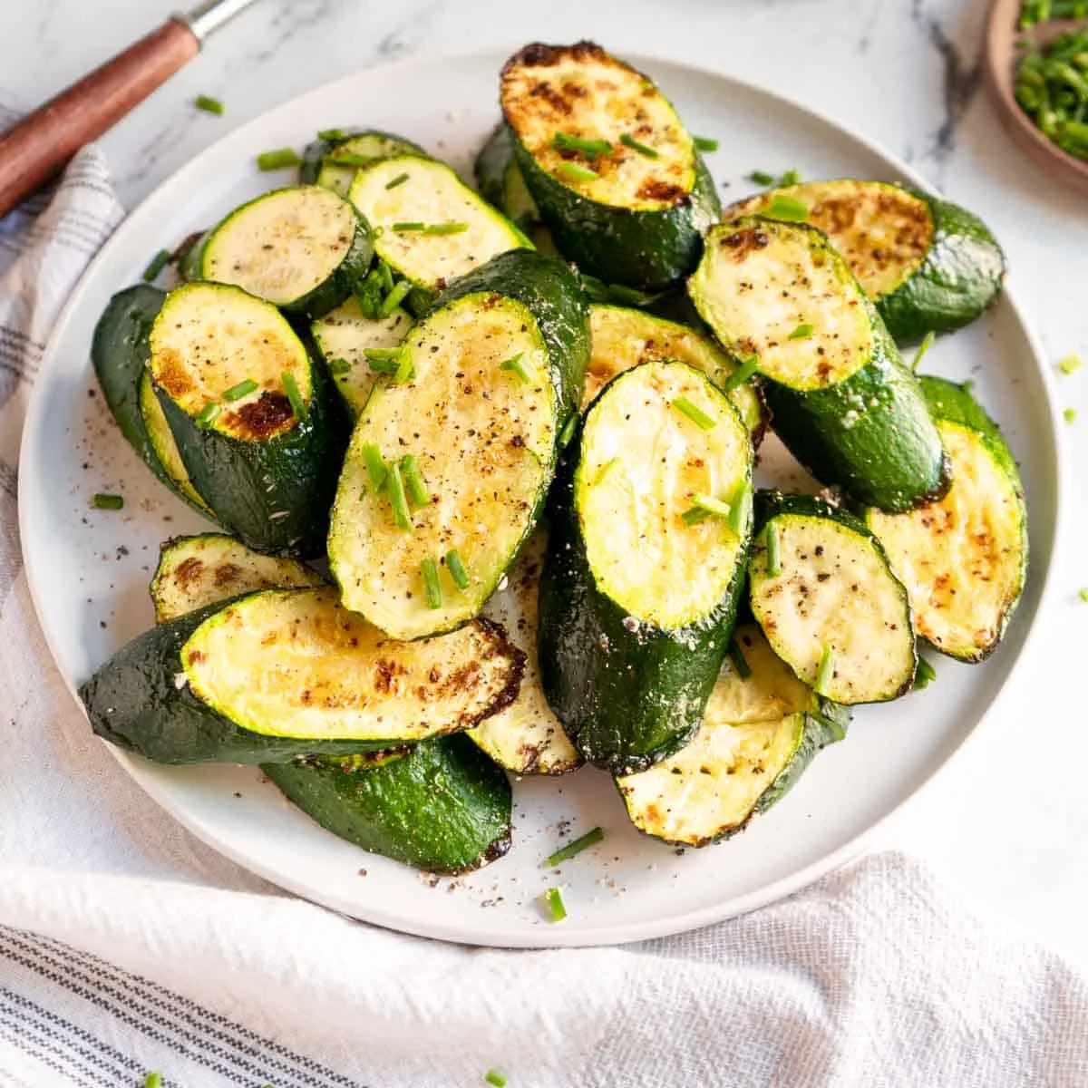 Quick and Easy Roasted Zucchini Slices