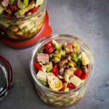Summer Antipasto Salad in a Jar