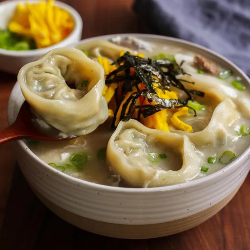 Rice cake soup (Ddeokguk)