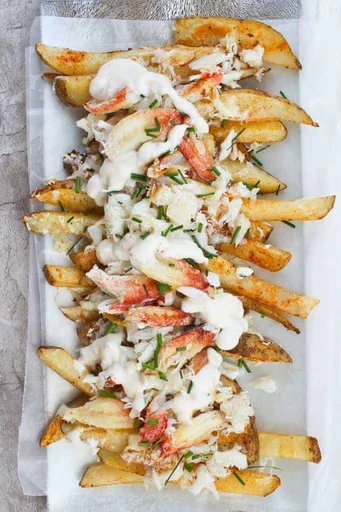 Patatas fritas con centollo