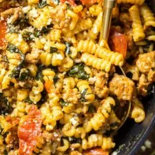 Sausage Kale Pasta with Mascarpone Sauce