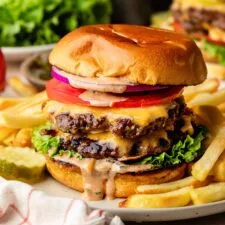 Double Patty Smash Burger Recipe with Burger Sauce