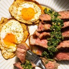 Steak and Eggs with Chimichurri