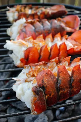 Grilled Lobster Tails with Bourbon Sauce