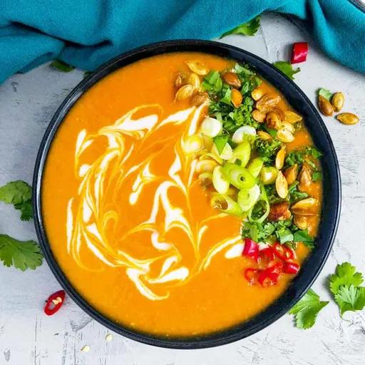 Spicy Thai Pumpkin Soup (20 Minutes!)