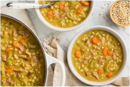 Sopa de Guisantes partidos con Sorgo
