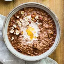 Gachas de Avena con Chocolate, Miel y Avellanas | Desayuno Saludable