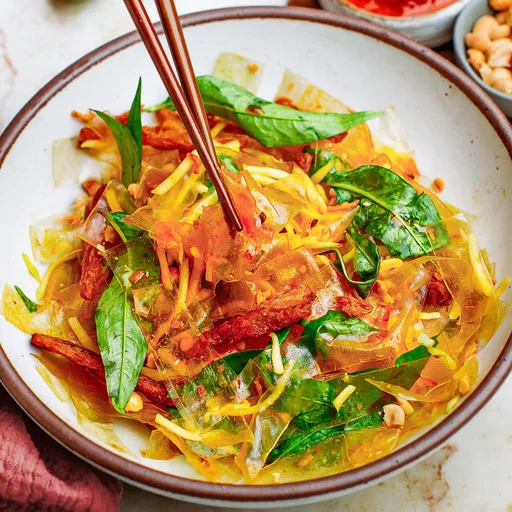 Vegan Bánh Tráng Trộn (Vietnamese Rice Paper Salad)