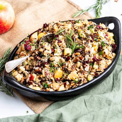 Arroz de Acción de Gracias con manzanas